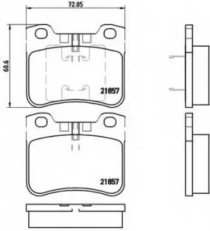 Гальмівні колодки дискові P61 059 BREMBO P61059