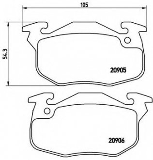 Гальмівні колодки дискові P61 097 BREMBO P61097