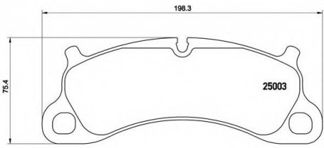 Тормозные колодки BREMBO P65025