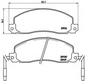 Гальмівні колодки дискові P68 006 BREMBO P68006