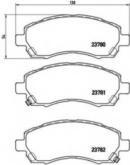 Гальмівні колодки дискові P78 009 BREMBO P78009