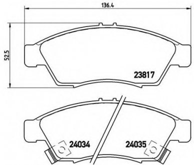 Гальмівні колодки дискові P79 014 BREMBO P79014