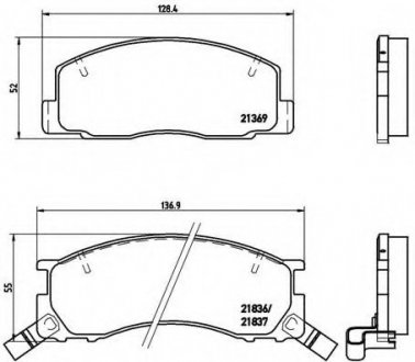 Гальмівні колодки дискові P83 029 BREMBO P83029