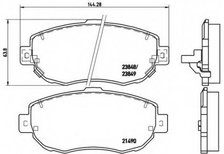 Тормозные колодки BREMBO P83037 (фото 1)