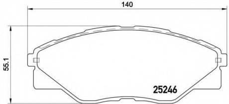 Тормозные колодки BREMBO P83137