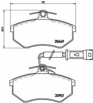 Тормозные колодки BREMBO P85016