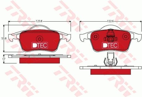 Тормозные колодки TRW TRW GDB1389DTE