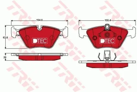 Тормозные колодки TRW TRW GDB1404DTE