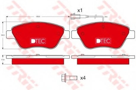 Тормозные колодки TRW TRW GDB1482DTE