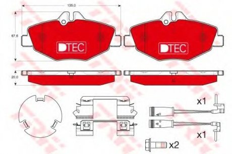 Тормозные колодки TRW TRW GDB1542DTE