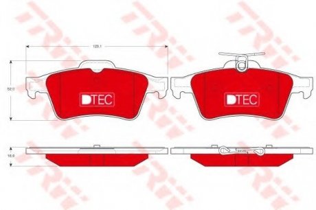 Тормозные колодки TRW TRW GDB1621DTE (фото 1)