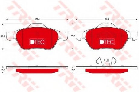 Тормозные колодки TRW TRW GDB1687DTE