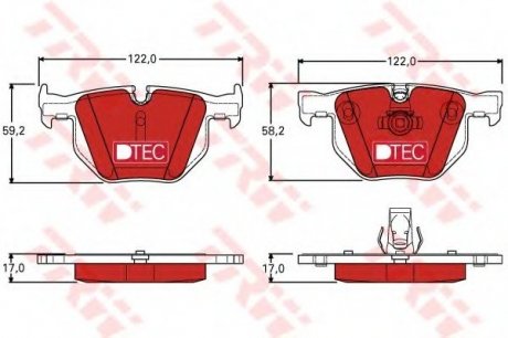 Тормозные колодки TRW TRW GDB1727DTE