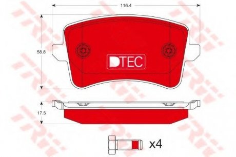 Тормозные колодки TRW TRW GDB1765DTE