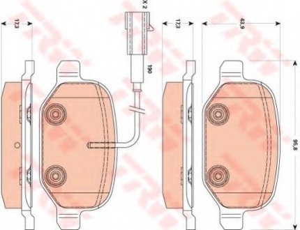 Тормозные колодки TRW TRW GDB1881