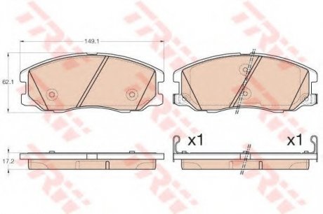 Тормозные колодки TRW TRW GDB1978