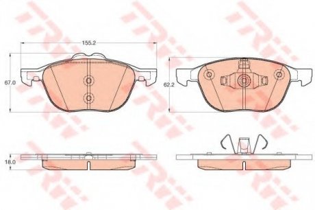 Гальмівні колодки, дискові TRW TRW GDB2043