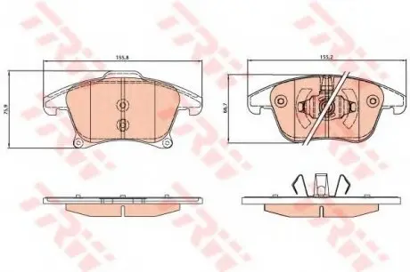 Тормозные колодки TRW TRW GDB2075
