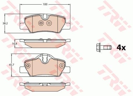 Тормозные колодки TRW TRW GDB2088