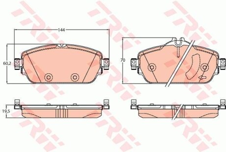 Гальмівні колодки, дискові TRW TRW GDB2093