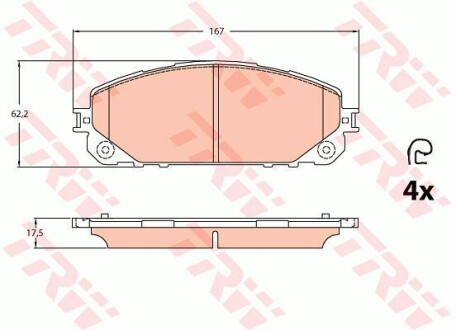 Тормозные колодки TRW TRW GDB2094