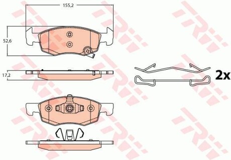 Тормозные колодки TRW TRW GDB2099