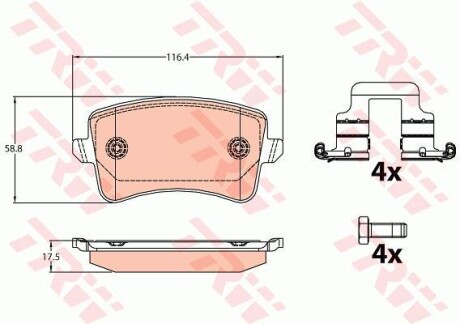 Тормозные колодки TRW TRW GDB2107