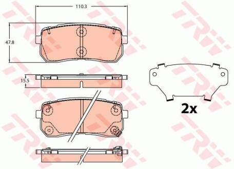 Тормозные колодки TRW TRW GDB2112