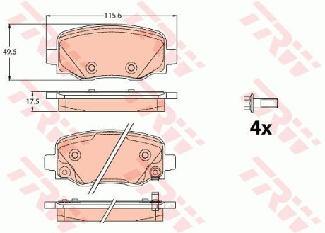 Тормозные колодки TRW TRW GDB2116