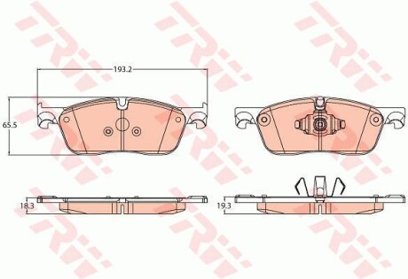 Гальмівні колодки, дискові TRW TRW GDB2119