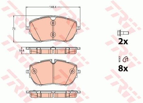 Гальмівні колодки, дискові TRW TRW GDB2121