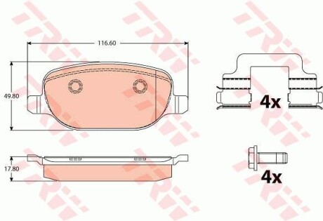 Тормозные колодки TRW TRW GDB2129