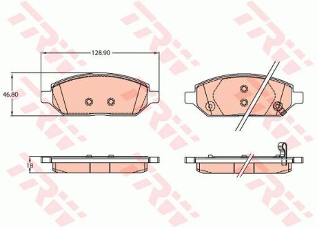 Тормозные колодки TRW TRW GDB2135