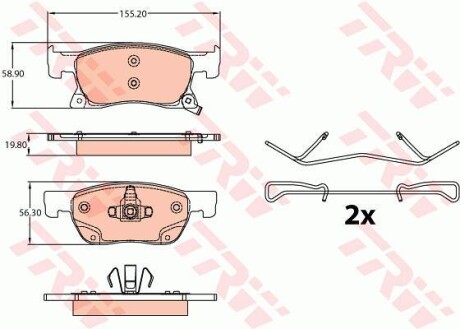 Тормозные колодки TRW TRW GDB2138