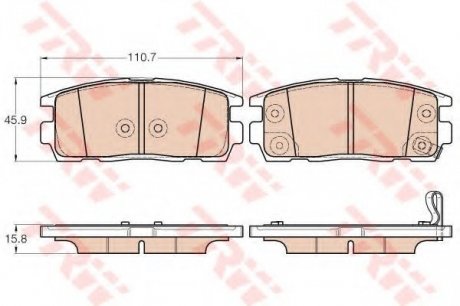 Тормозные колодки TRW TRW GDB3566