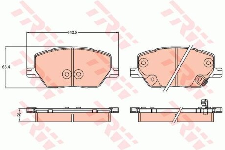 Тормозные колодки TRW TRW GDB3629