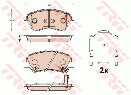 Тормозные колодки TRW TRW GDB3630