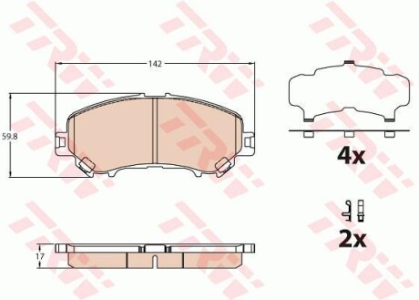 Гальмівні колодки, дискові TRW TRW GDB3631