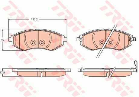 Тормозные колодки TRW TRW GDB3634