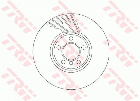 Гальмівний диск двосекційний TRW DF6612S (фото 1)