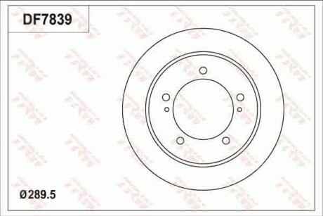 Диск гальмівний (1 шт.) SUZUKI Jimny "F D=289mm "98>> TRW TRW DF7839