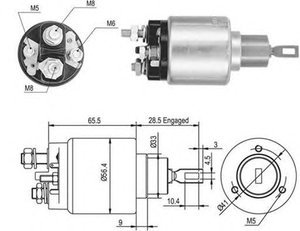 Тягове реле стартера MAGNETI MARELLI AME0048