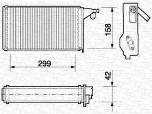 Теплообмінник, опалення салону MAGNETI MARELLI BR062