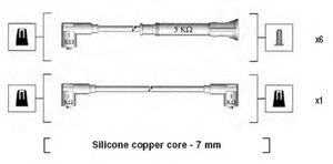 Комплект проводів запалення MAGNETI MARELLI MSK546