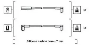 Комплект проводов зажигания MAGNETI MARELLI MSK1233