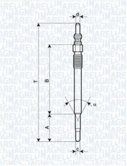 Свеча накаливания MAGNETI MARELLI UY2A