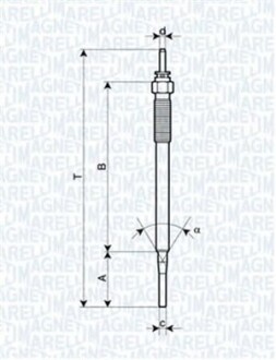 Свеча накаливания MAGNETI MARELLI UC35A