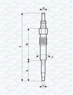 Свеча накаливания MAGNETI MARELLI UC01F