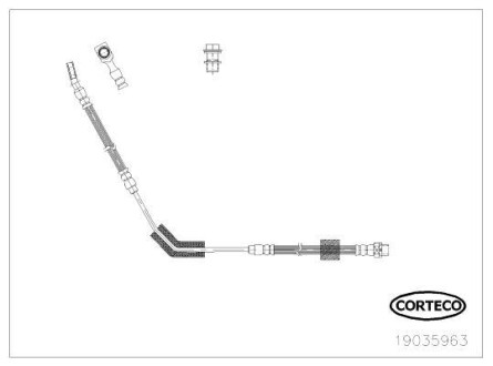 Тормозной шланг CORTECO 19035963