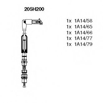Комплект проводов зажигания BREMI 205H200 (фото 1)